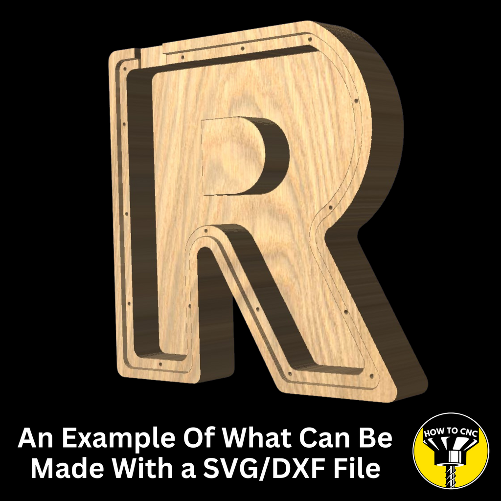 Letter R Money Box SVG File for CNC Router, Alphabet Money Box CNC SVG, Money Box Router File, (Digital Download)