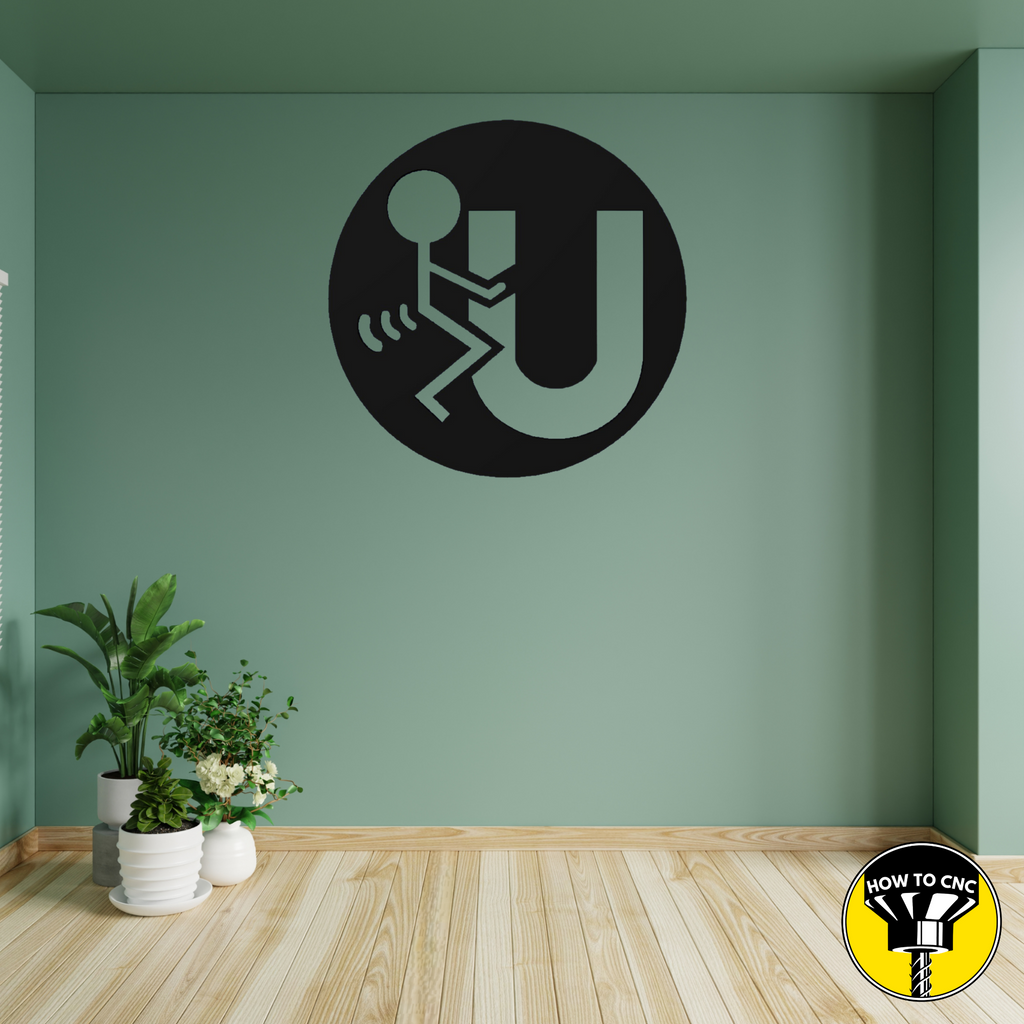 F U STL File Digital Download SVG, DXF, Funny Wall Art STL Files, Funny Wall Art SVG Files, (Digital Download)
