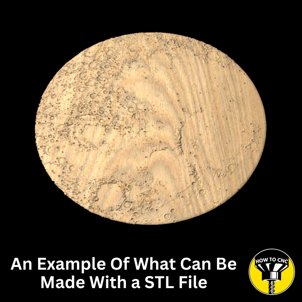 3D Dome Moon STL File for CNC & 3D Printing, CNC Wall Art Decor (Digital Download)