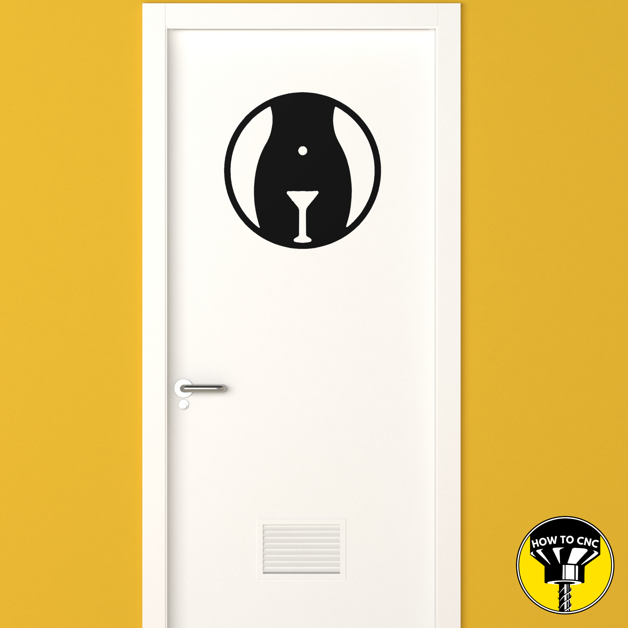 Funny Restroom Sign STL File, Bar Toilet SVG File (Digital Download)
