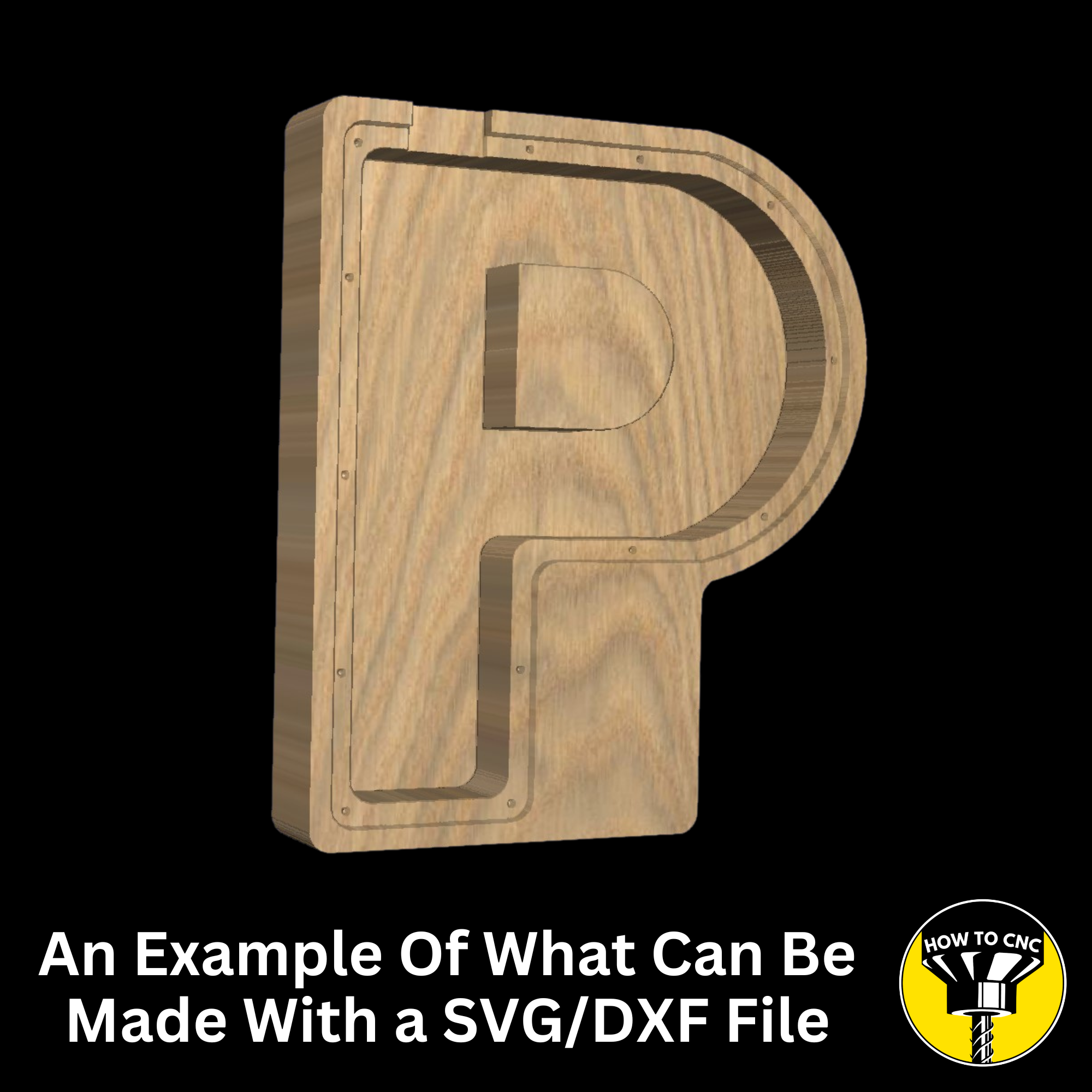 Letter P Money Box CNC File, Money Box SVG File, Money Box File, Kids Money Box Router File, (Digital Download)