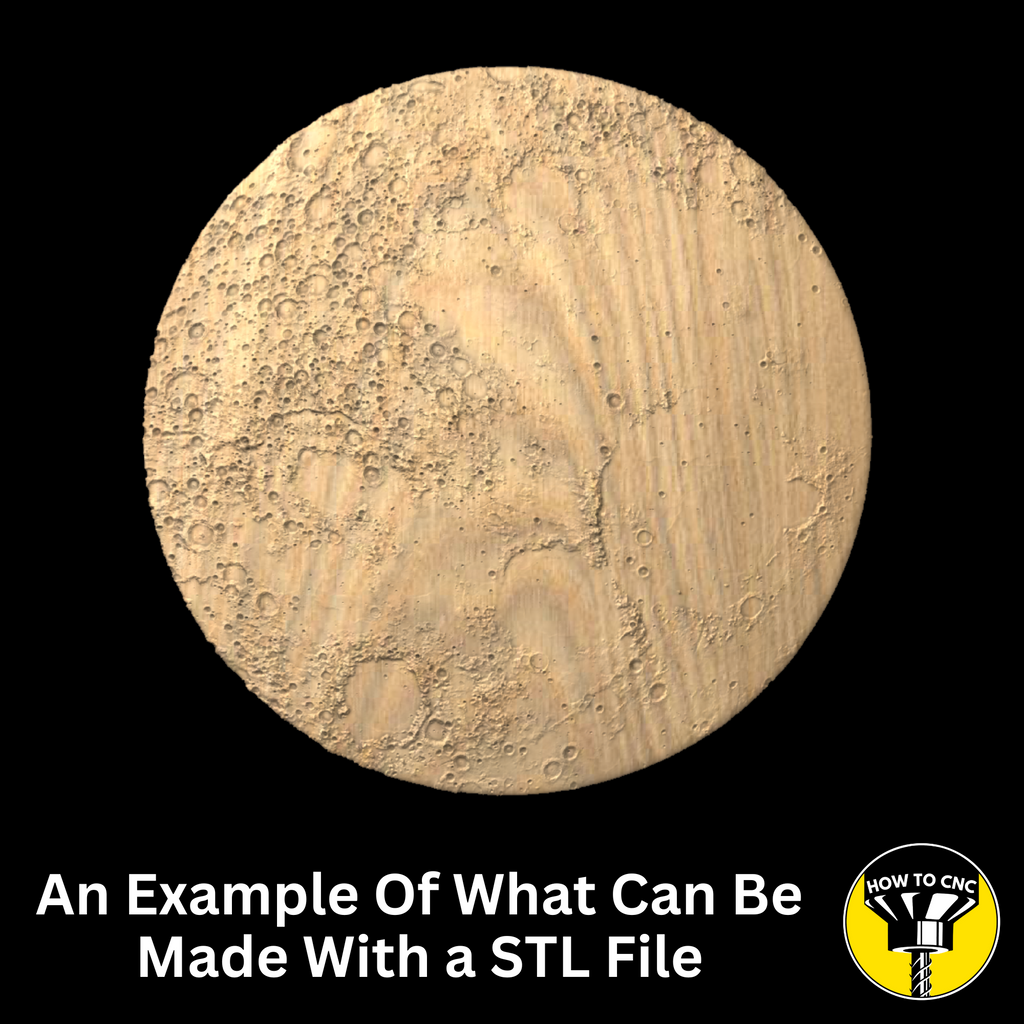 3D Dome Moon STL File for CNC & 3D Printing, CNC Wall Art Decor (Digital Download)