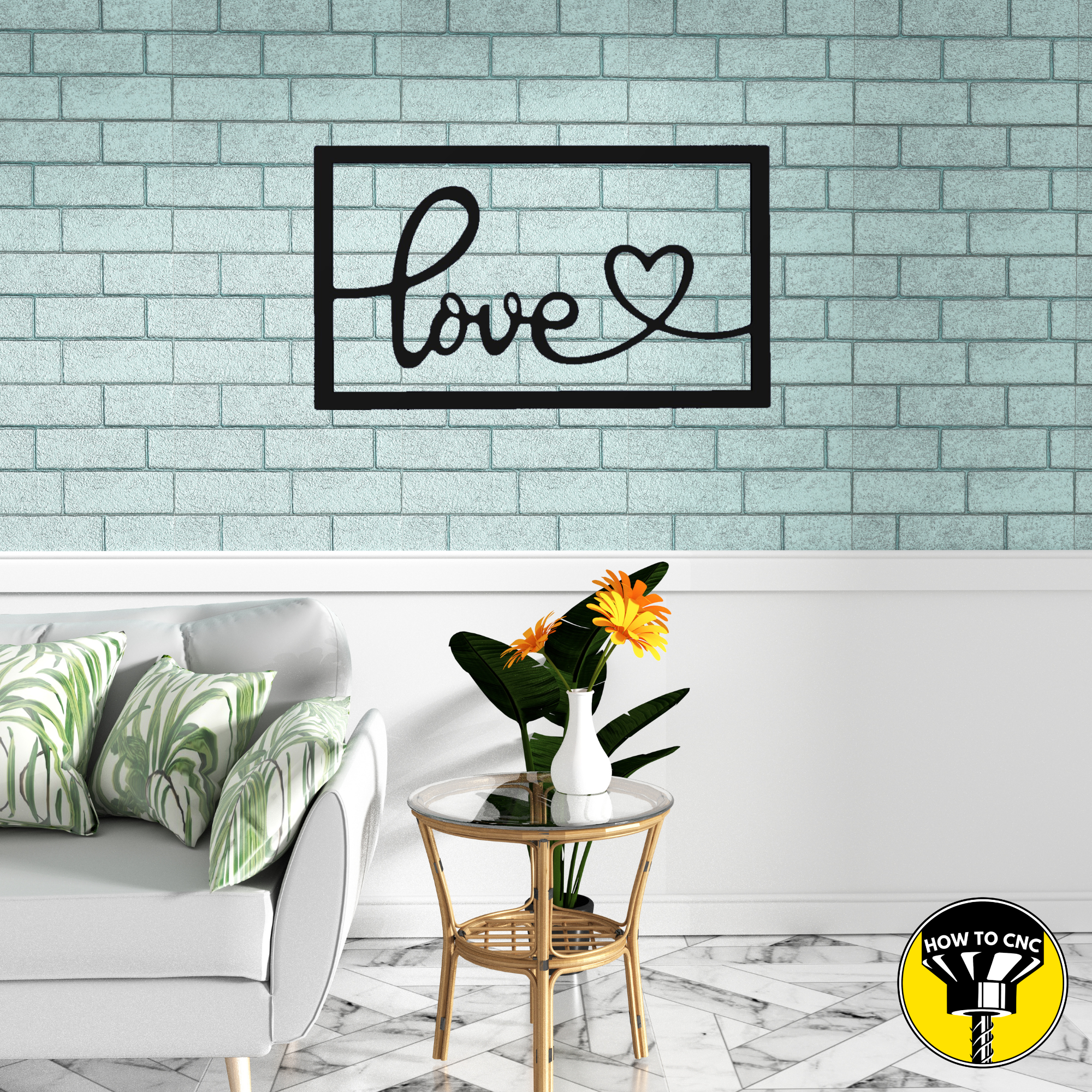 Love Wall Art SVG File, CNC Router Wall Love Sign (Digital Download)