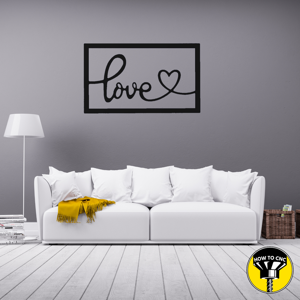 Love Wall Art SVG File, CNC Router Wall Love Sign (Digital Download)
