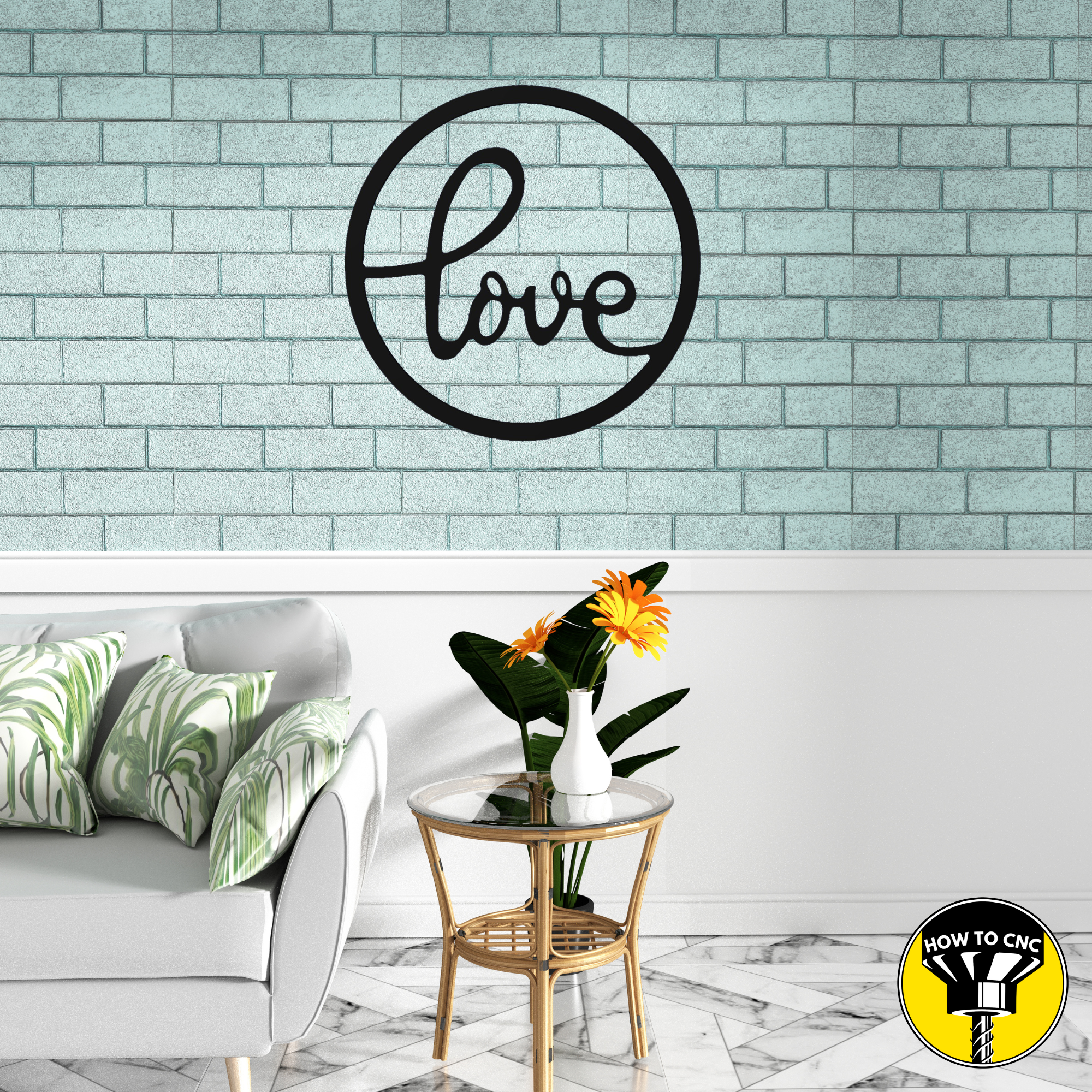 Love Wall Art SVG File #2, CNC Router Wall Love Sign (Digital Download)