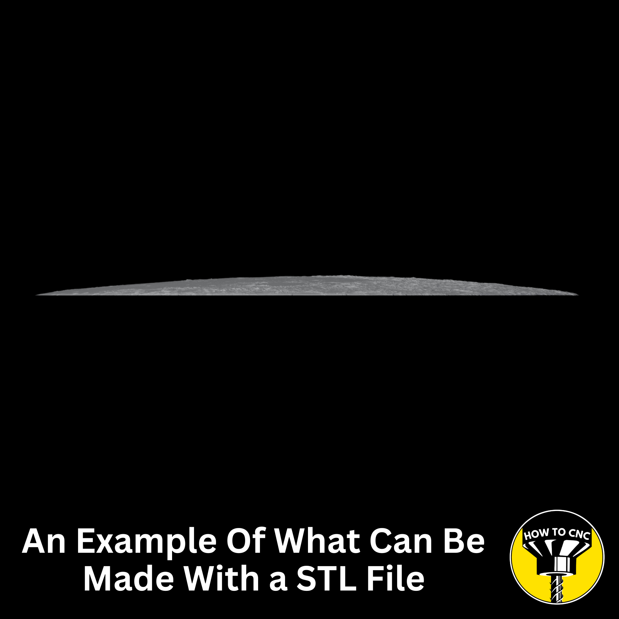 3D Dome Moon STL File for CNC & 3D Printing, CNC Wall Art Decor (Digital Download)