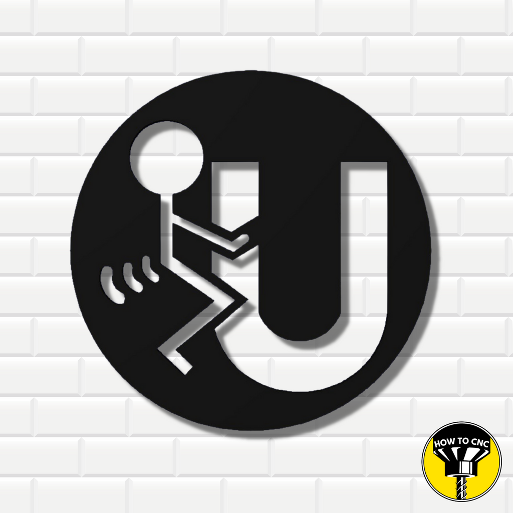 F U STL File Digital Download SVG, DXF, Funny Wall Art STL Files, Funny Wall Art SVG Files, (Digital Download)