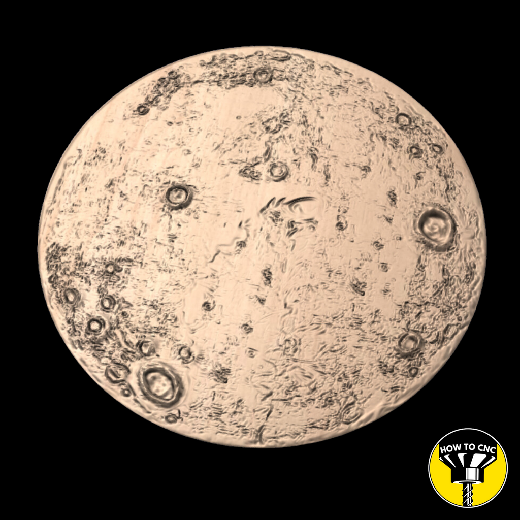 3D Dome Moon STL File for CNC & 3D Printing, CNC Wall Art Decor (Digital Download)