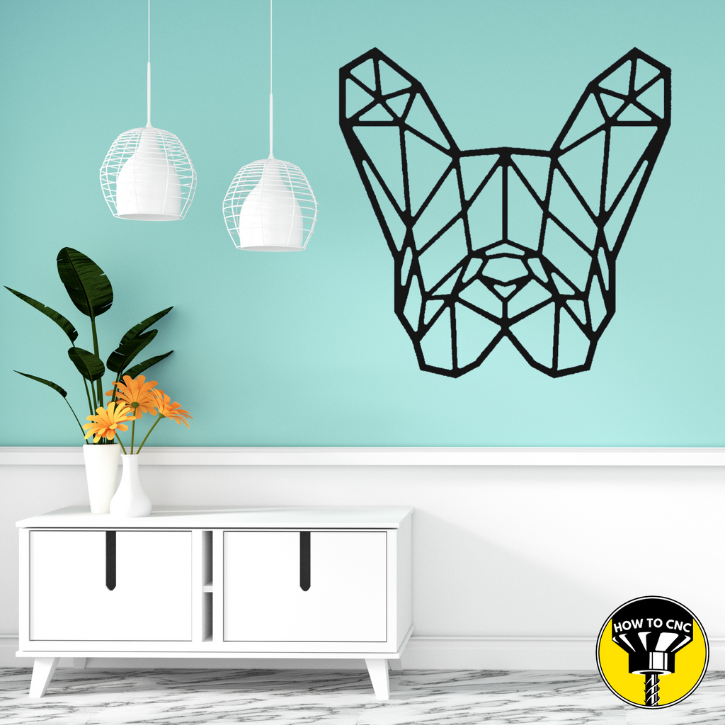 Geometric French Bulldog STL File, French Bulldog Laser Cut File, French Bulldog Router File (Digital Download)