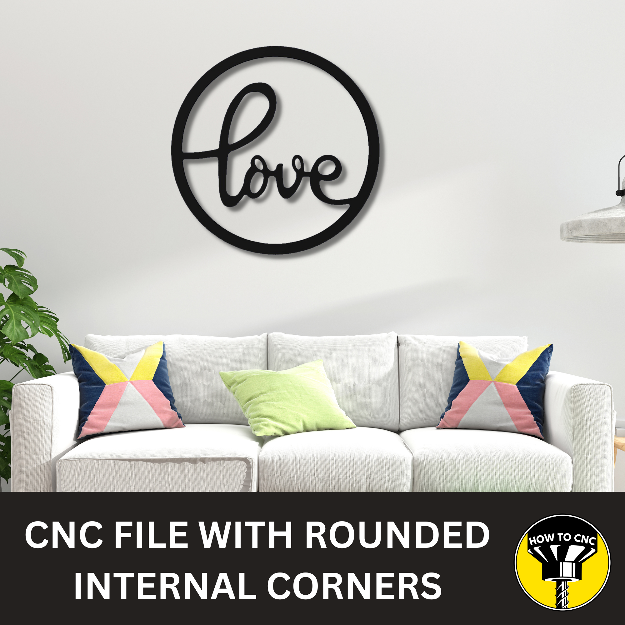 Love Wall Art SVG File #2, CNC Router Wall Love Sign (Digital Download)