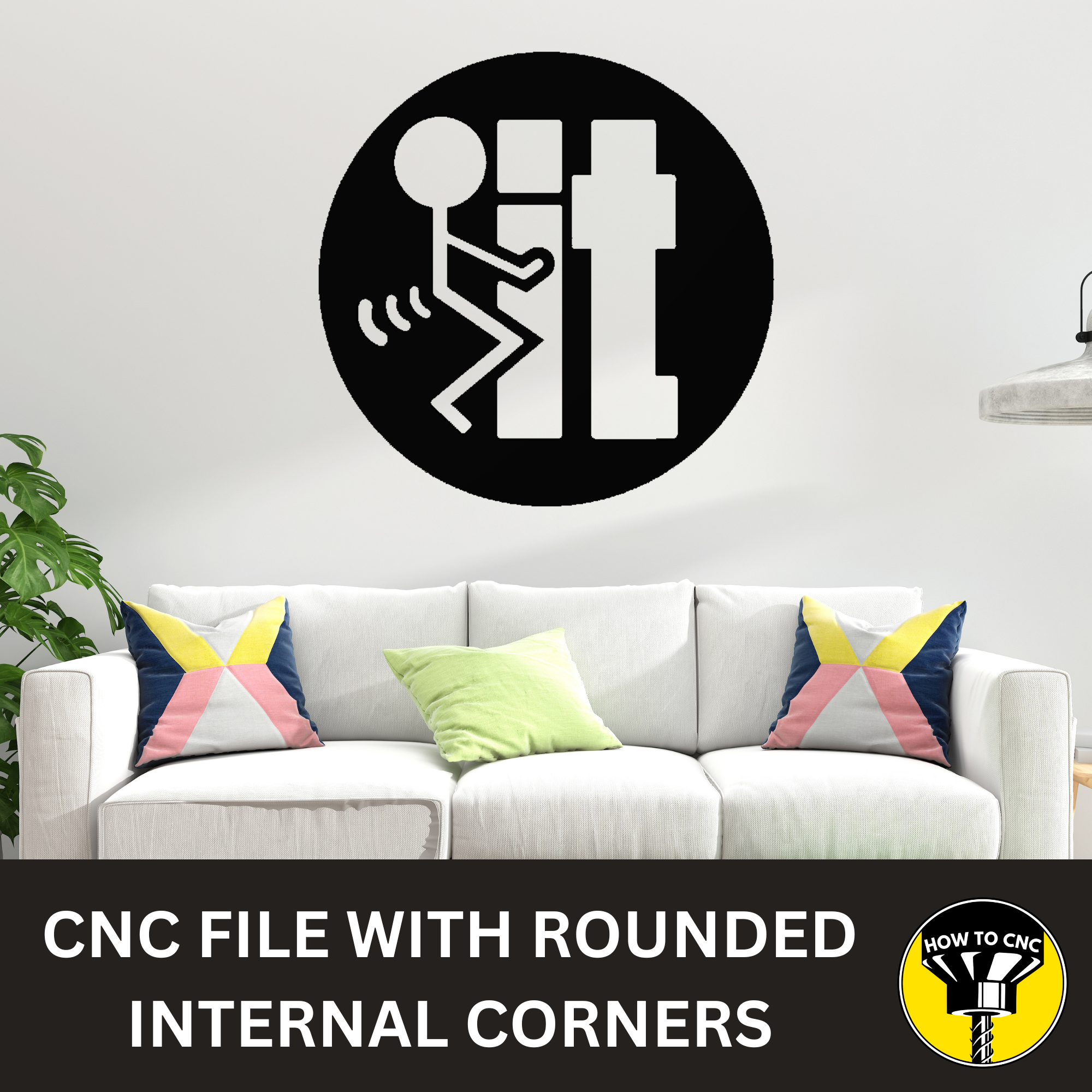 F It STL, SVG, DXF, Funny CNC File, F it Sign, Funny STL Files, Funny Laser Files, CNC Router Sign (Digital Download)