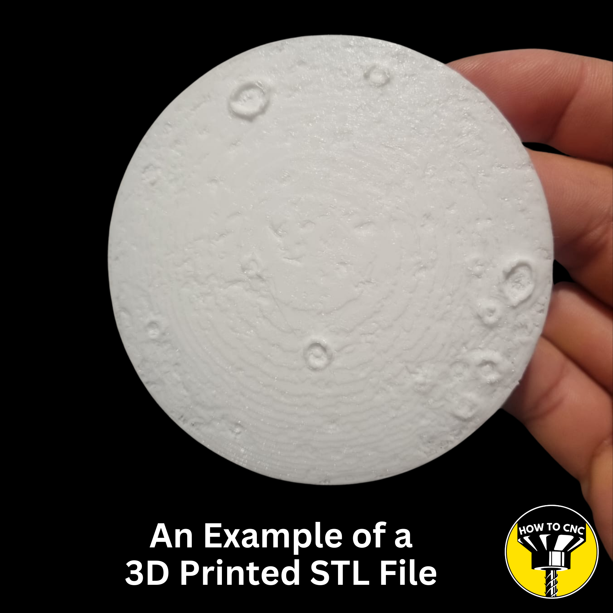 3D Dome Moon STL File for CNC & 3D Printing, CNC Wall Art Decor (Digital Download)