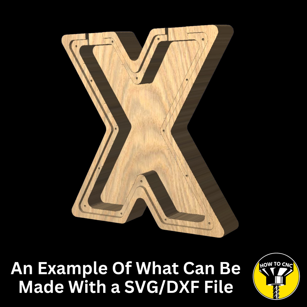 Letter X Money Box SVG File for CNC Router, Alphabet Money Box CNC SVG, Money Box Router File, (Digital Download)