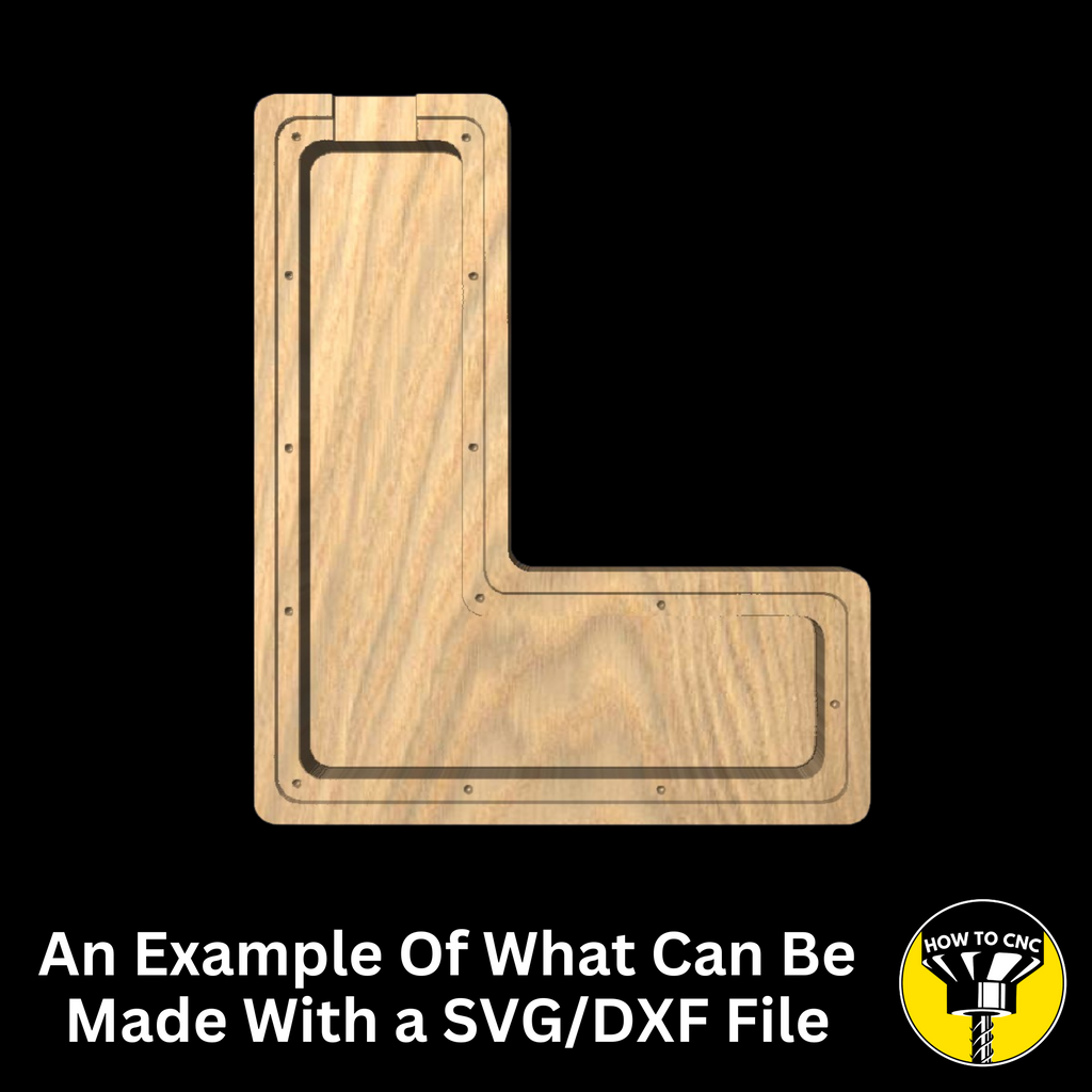 Letter L Money Box SVG File for CNC Router, Alphabet Money Box CNC SVG, Money Box Router File, (Digital Download)