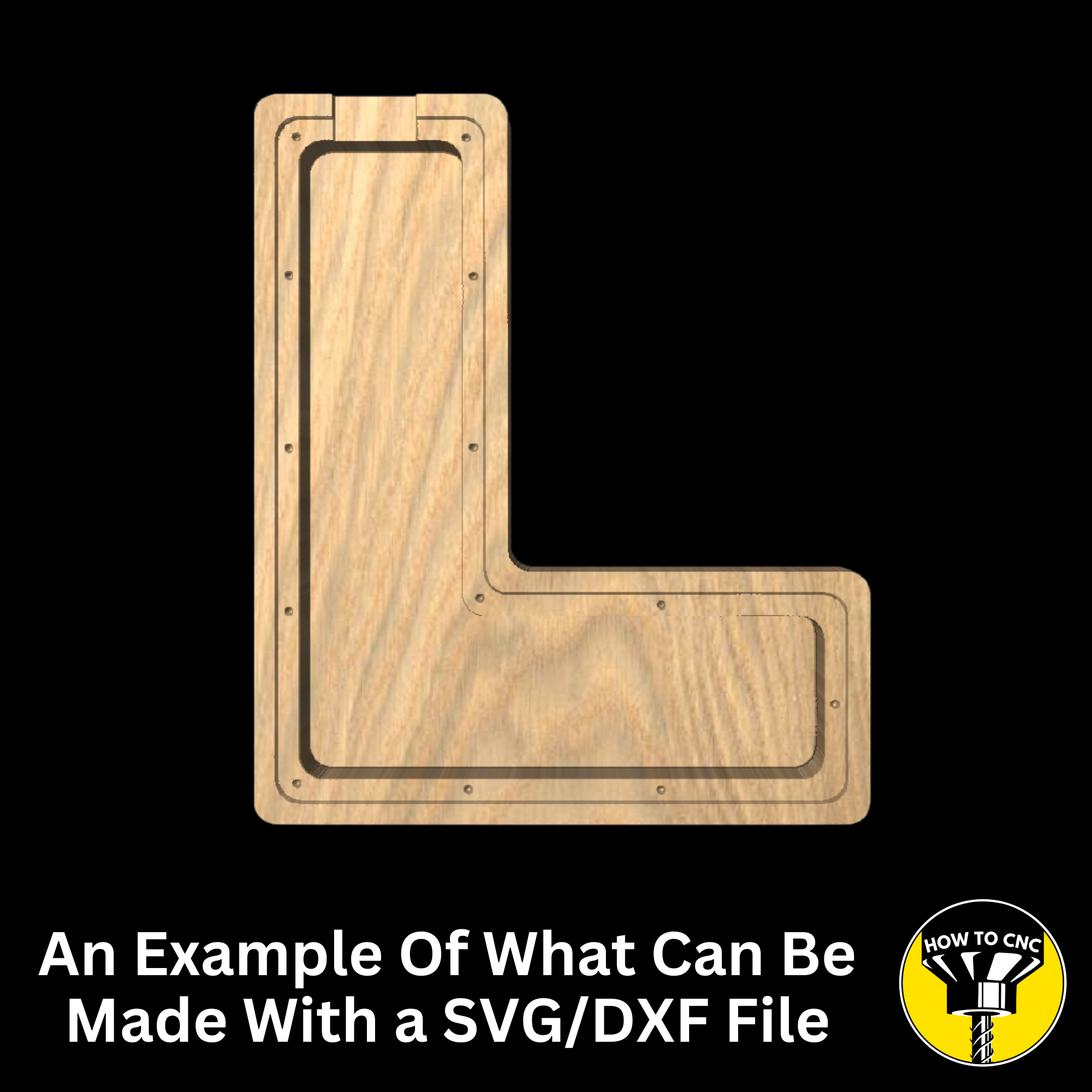 Letter L Money Box SVG File for CNC Router, Alphabet Money Box CNC SVG, Money Box Router File, (Digital Download)