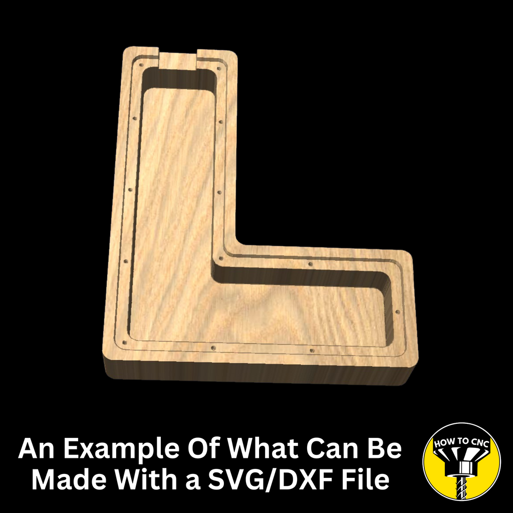 Letter L Money Box SVG File for CNC Router, Alphabet Money Box CNC SVG, Money Box Router File, (Digital Download)