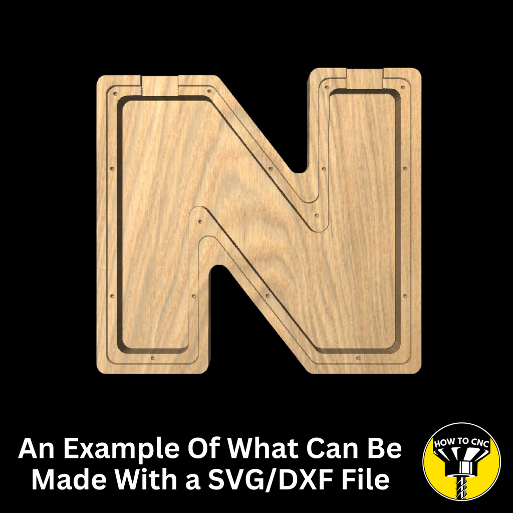 Letter N Money Box SVG File for CNC Router, Alphabet Money Box CNC SVG, Money Box Router File, (Digital Download)