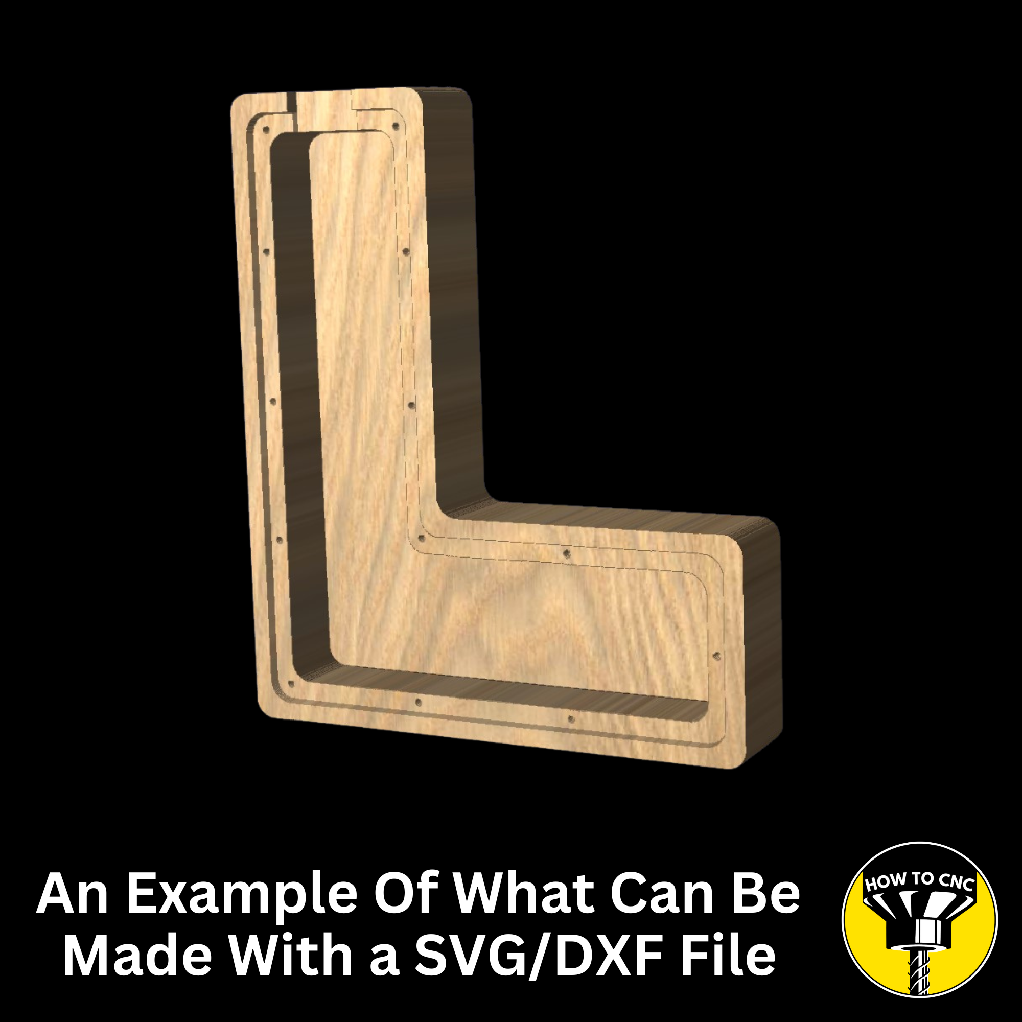 Letter L Money Box SVG File for CNC Router, Alphabet Money Box CNC SVG, Money Box Router File, (Digital Download)