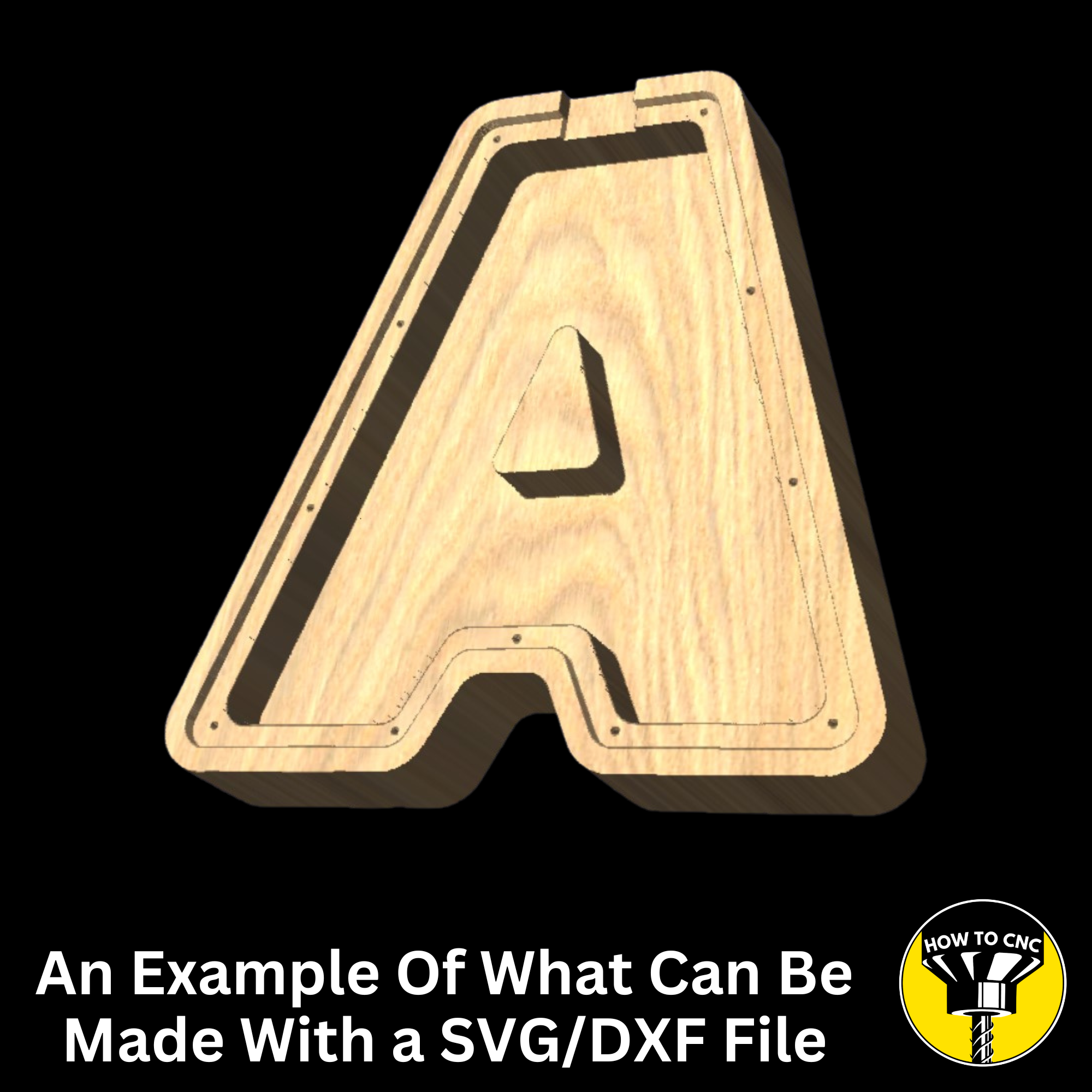 Letter A Money Box SVG File for CNC Router, Alphabet Money Box CNC SVG, Money Box Router File, (Digital Download)