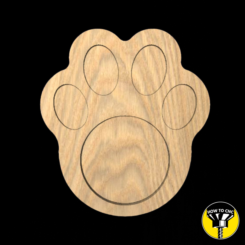 Cat Paw Bowl SVG File, CNC Pet Bowl File, Pet Bowl CNC Router File (Digital Download)