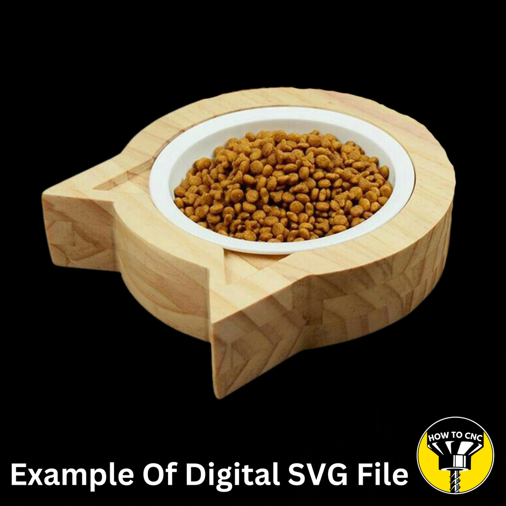 Cat Bowl SVG File, CNC Pet Bowl File, Cat Bowl Router File (Digital Download)