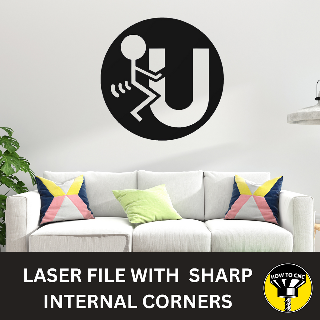 F U STL File Digital Download SVG, DXF, Funny Wall Art STL Files, Funny Wall Art SVG Files, (Digital Download)