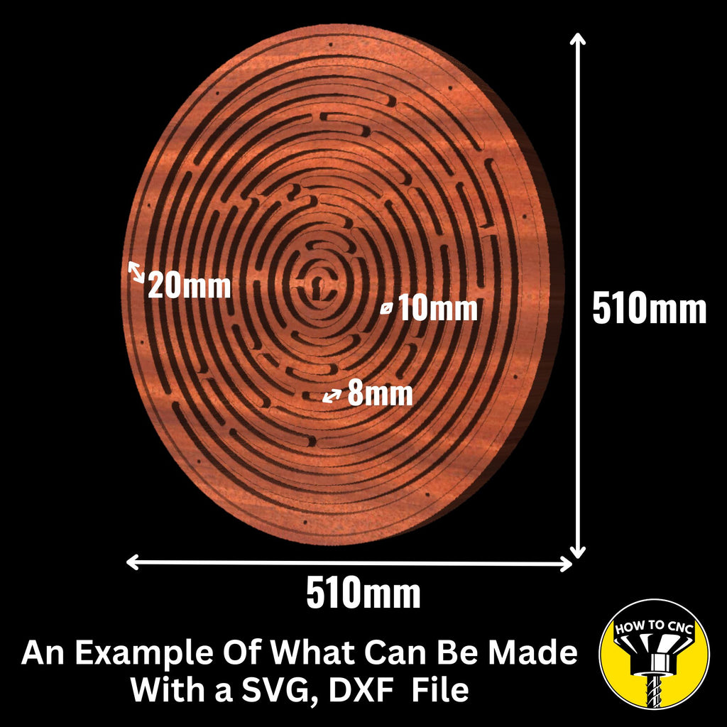 CNC Router Maze SVG File, Handheld Wooden Puzzle SVG File, CNC Maze File (Digital Download)
