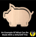 Piggy Bank Money Box SVG File for CNC Router, Alphabet Money Box CNC SVG, Money Box Router File, (Digital Download)