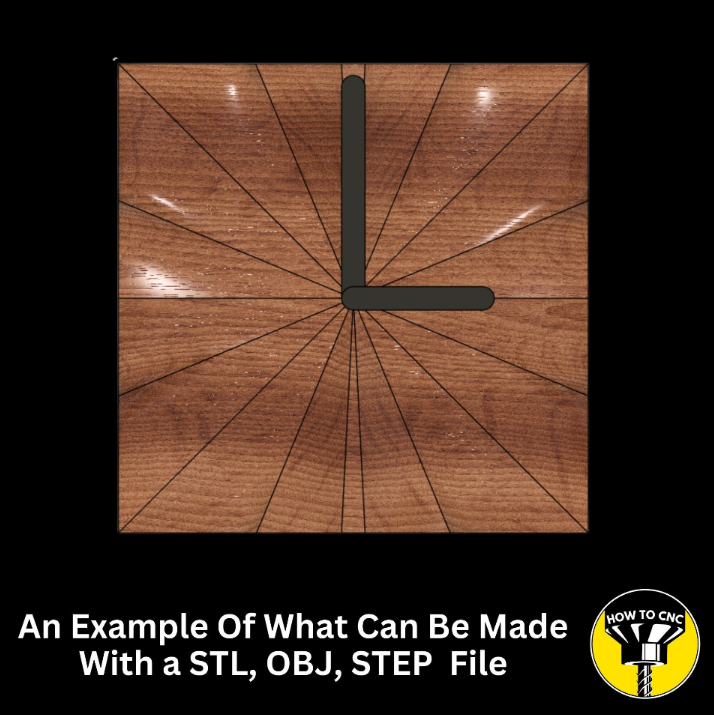 Geometric Clock STL File, CNC Router Clock File (Digital Download)