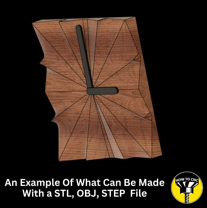 Geometric Clock STL File, CNC Router Clock File (Digital Download)