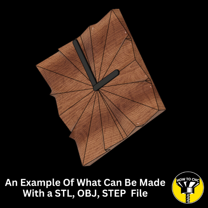 Geometric Clock STL File, CNC Router Clock File (Digital Download)