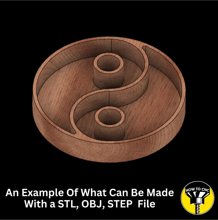 Yin Yang Plant Holder STL File, CNC Router Planter (Digital Download)
