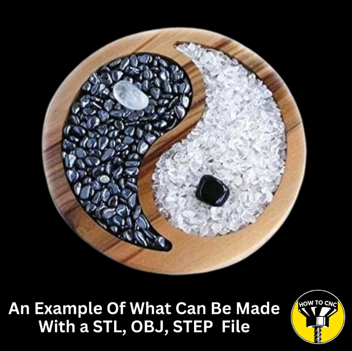 Yin Yang Plant Holder STL File, CNC Router Planter (Digital Download)