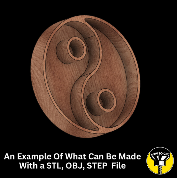 Yin Yang Plant Holder STL File, CNC Router Planter (Digital Download)