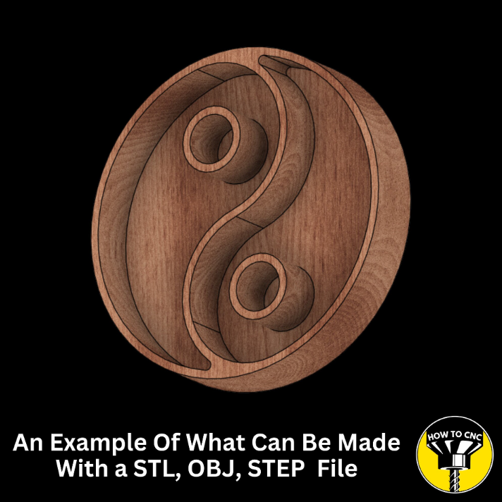 Yin Yang Plant Holder STL File, CNC Router Planter (Digital Download)