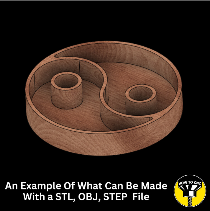 Yin Yang Plant Holder STL File, CNC Router Planter (Digital Download)