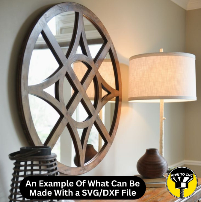 Round Mirror Frame SVG File, CNC Router Mirror Frame File, Mirror Frame File (Digital Download)