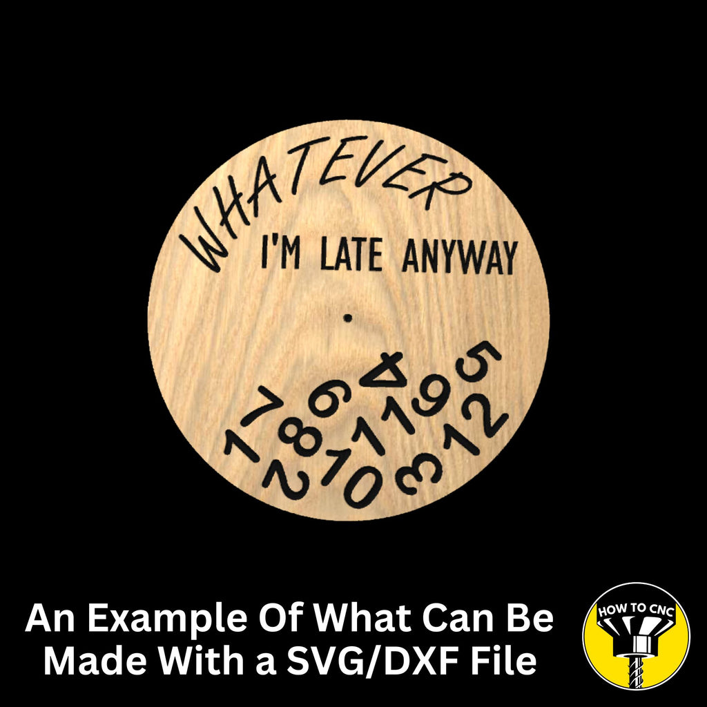 Funny Clock SVG File, CNC Router Clock File, CNC Clock File (Digital Download)