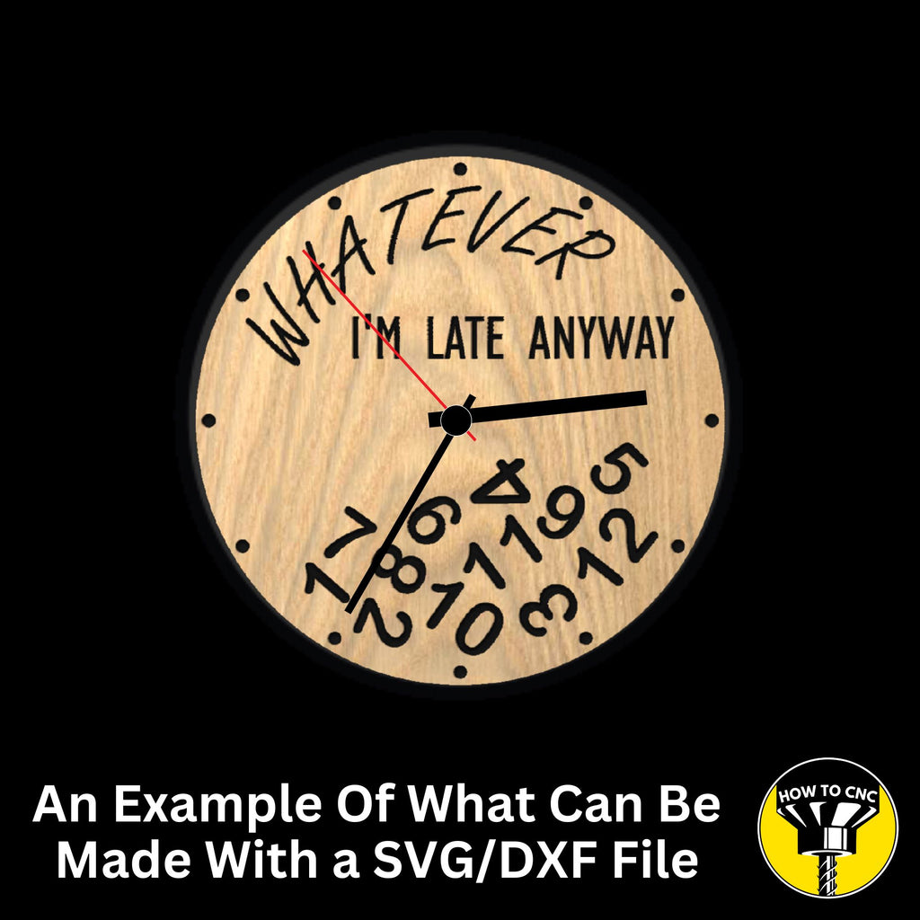 Funny Clock SVG File, CNC Router File, Clock CNC File (Digital Download)