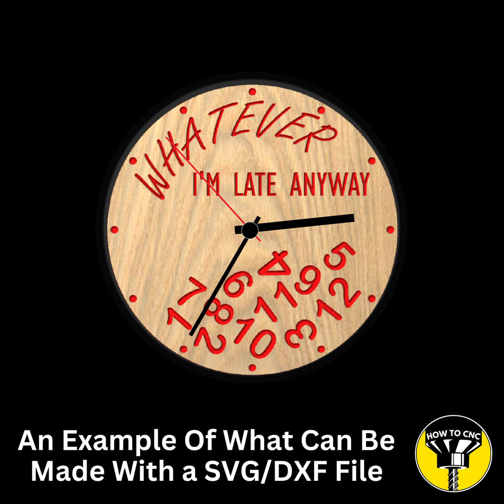 Funny Clock SVG File, CNC Router File, Clock CNC File (Digital Download)