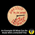 Funny Clock SVG File, CNC Router File, Clock CNC File (Digital Download)