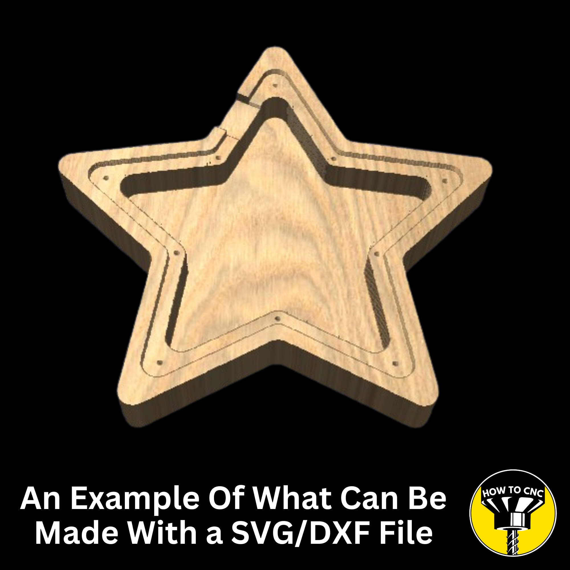 Star Money Box SVG File for CNC Router, Alphabet Money Box CNC SVG, Money Box Router File, (Digital Download)