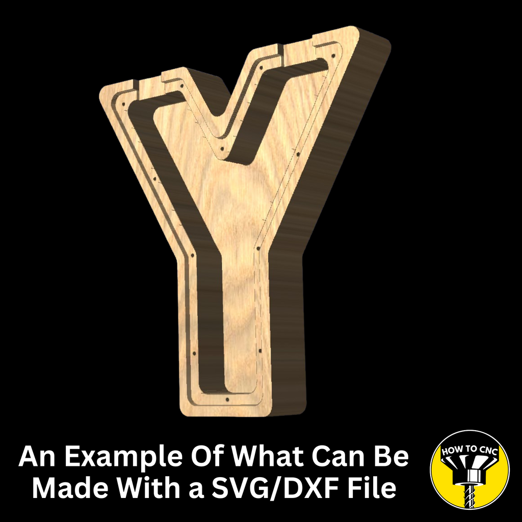 Letter Y Money Box SVG File for CNC Router, Alphabet Money Box CNC SVG, Money Box Router File, (Digital Download)