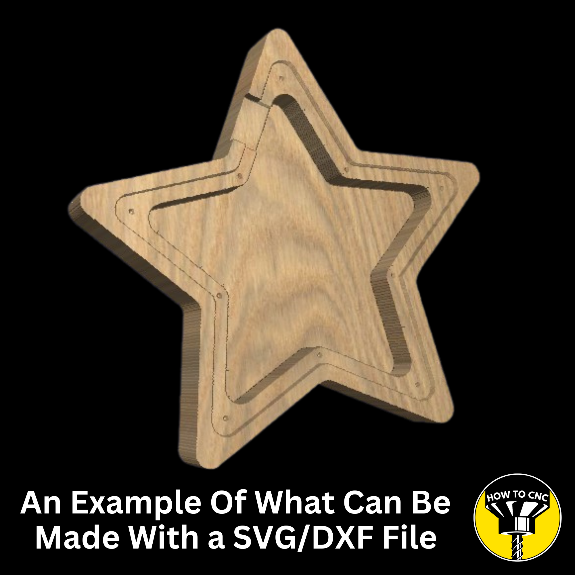 Star Money Box SVG File for CNC Router, Alphabet Money Box CNC SVG, Money Box Router File, (Digital Download)